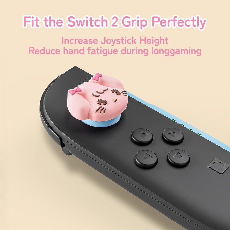 GEEKSHARE أغطية قبضة الإبهام من السيليكون متوافقة مع سويتش 2025، أغطية قبضة ناعمة لجويستيك سويتش 2، 4 قطع - أفكار حلوة من ميكو - Image 3